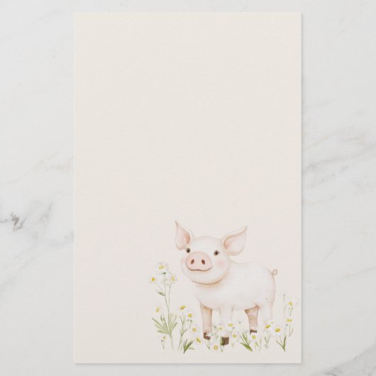 農業動物の赤ちゃんシャワー甘い混乱ゲームを推測 チラシ (裏面)