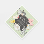 農業動物の赤ちゃんシャワー スタンダードランチョンナプキン (角)