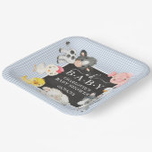 農業動物の赤ちゃんシャワー ペーパープレート (傾斜あり)