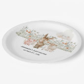 農業動物の赤ちゃんシャワー | ペーパープレート (アングル)