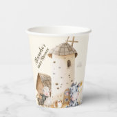 農業動物の赤ちゃんシャワー 紙コップ (裏面)