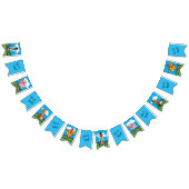 農業動物をテーマにした赤ちゃんシャワーのバナー バンティングフラッグ (全)