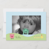 農業動物アップルツリー2nd誕生日パーティー招待状 招待状 (裏面)