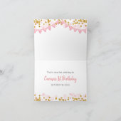 農業動物カボチャのピンクトラックドライブ誕生日 サンキューカード (内部)