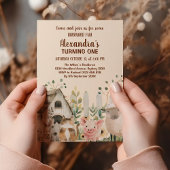 農業動物カントリー1回目の誕生日 招待状