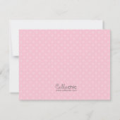 農業動物サンキューカードガール（ピンク） -納屋周囲の庭 サンキューカード (裏面)