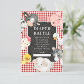 農業動物シャワーおむつラッフル エンクロージャーカード (スタンド正面)