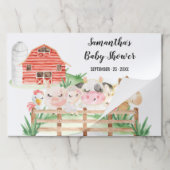 農業動物シャワー紙ランチョンマットティアウェイパッド ペーパーパッド (折り畳み)