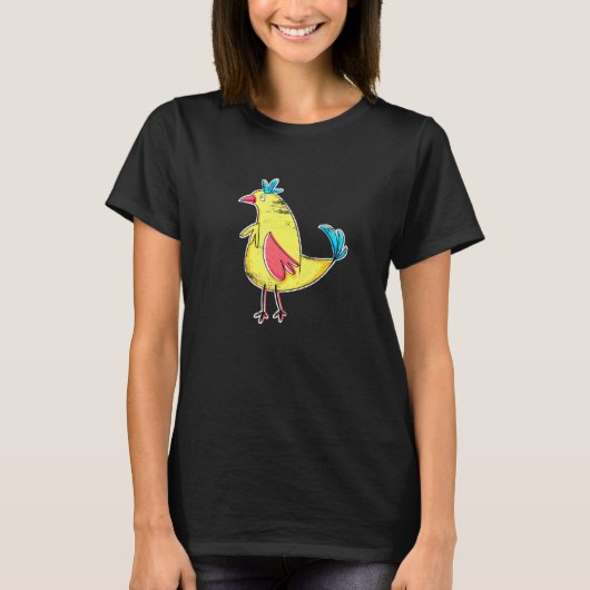 農業動物チキン好き鶏へ鶏 Tシャツ (正面)