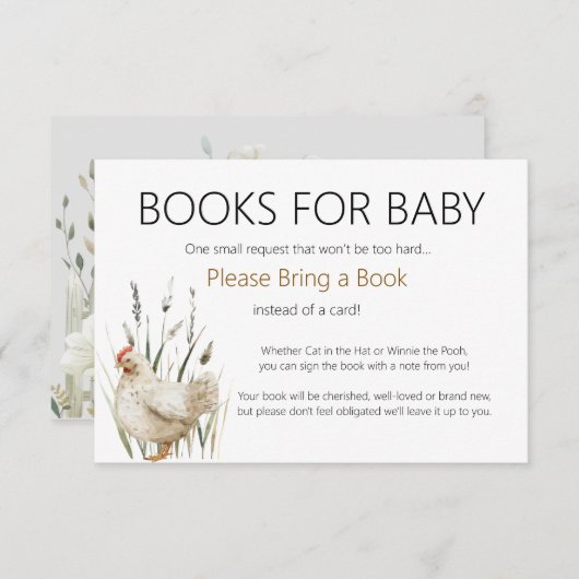 農業動物トラクターブック用ベビーカード エンクロージャーカード (正面/裏面)