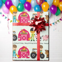 農業動物トラクター子供の名前の年齢を追加