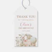 農業動物ニュートラルありがとう ギフトタグ (正面)