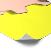 農業動物ハッピーバースデーバパーソナライズされたナー ポスター (角)