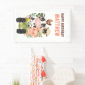 農業動物バモーーホーリーカウズ第1回2回目の誕生日 横断幕 (インサイチュ)