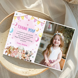 農業動物バルーン納屋周囲の庭サンキューカード 招待状