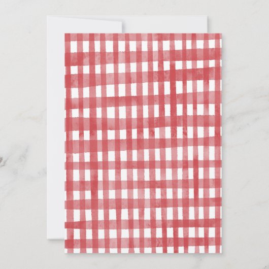 農業動物バルーン納屋周囲の庭パーティーベビーシャワー 招待状 (裏面)