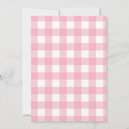 農業動物ピンクのトラック赤ちゃんシャワー 招待状 (裏面)