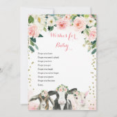 農業動物フローラがベビーカードを希望 招待状 (正面)