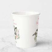 農業動物フローラガールベビーシャワー紙カップ 紙コップ (左)