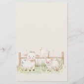 農業動物ベビーシャワーベビー本絵文字ゲーム チラシ (裏面)