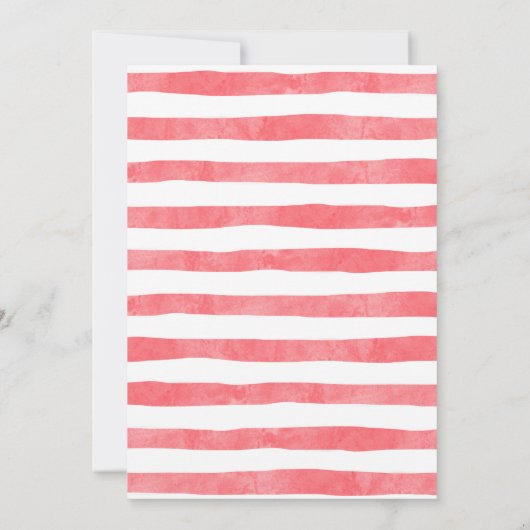 農業動物ボウホカワイガールズベビーシャワー 招待状 (裏面)