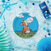 農業動物ポニー赤ちゃんシャワーその男の子 ペーパープレート (パーティー)