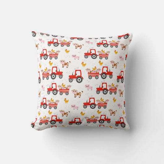 農業動物付きトラクター クッション (正面)