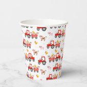 農業動物付きトラクター 紙コップ (裏面)