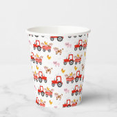 農業動物付きトラクター 紙コップ (左)