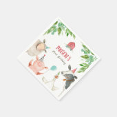 農業動物園少年誕生日納屋周囲の庭緑 スタンダードカクテルナプキン (角)