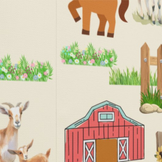 農業動物子供部屋壁紙 壁紙 (縫い目)