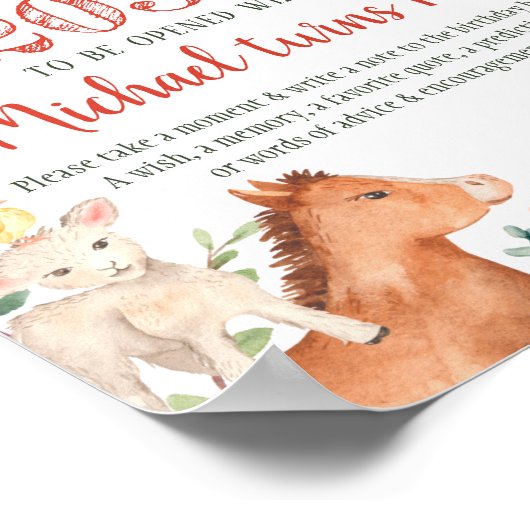 農業動物時間カプセル標識 ポスター (角)