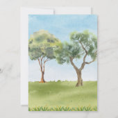 農業動物水彩誕生日パーティー写真 招待状 (裏面)