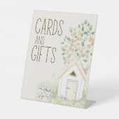 農業動物牧草地の友人の赤ちゃんシャワーカードギフト 台座サイン (正面)