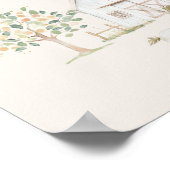 農業動物牧草地の友人ベビーシャワーのサイン ポスター (角)