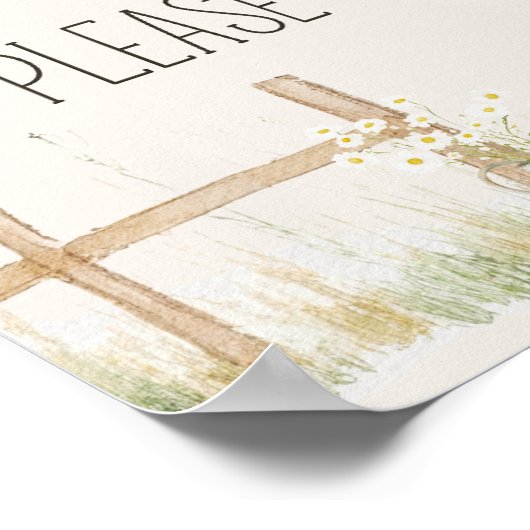 農業動物牧草地の友人赤ちゃんシャワーお気に入りサイン ポスター (角)