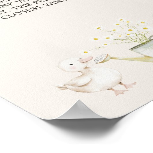 農業動物牧草地の友人赤ちゃんシャワーゲームサイン ポスター (角)