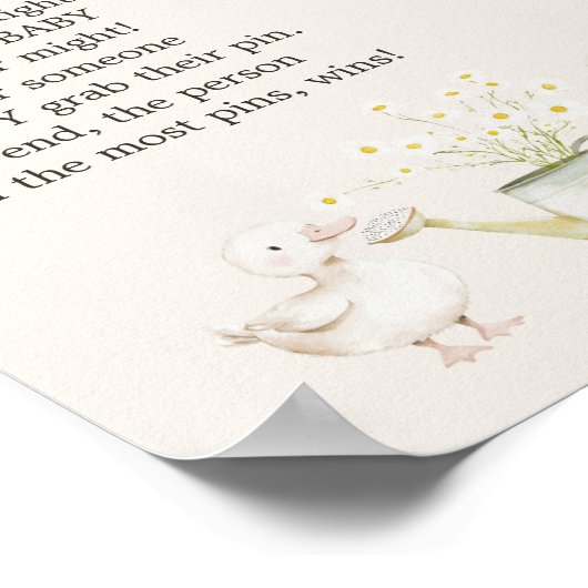 農業動物牧草地の友人赤ちゃんシャワーゲームサイン ポスター (角)