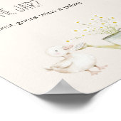 農業動物牧草地の赤ちゃんシャワー推測ゲームサイン ポスター (角)