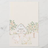 農業動物牧草地の赤ちゃんシャワーmommyパパのゲーム チラシ (裏面)