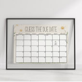 農業動物牧草地ベビーシャワー推定日サイン ポスター