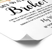 農業動物私の水が赤ちゃんシャワーのサインを壊した ポスター (角)