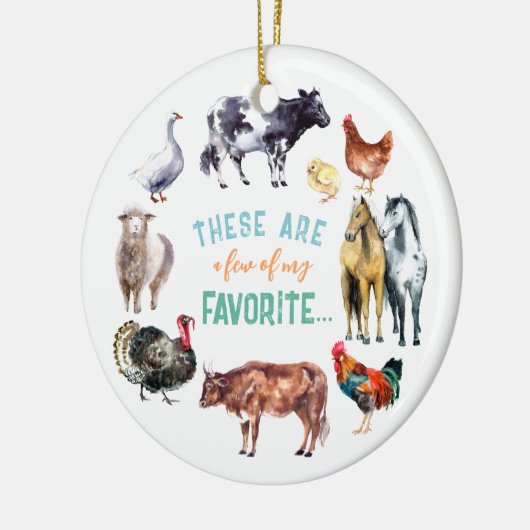 農業動物私の水色の一部である セラミックオーナメント (左)