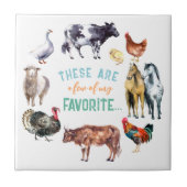 農業動物私の水色の一部である タイル (正面)