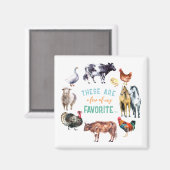 農業動物私の水色の一部である マグネット (正面/裏面)