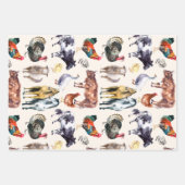 農業動物私の水色の一部である ラッピングペーパーシート (正面3)