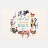 農業動物私の水色の一部である ラッピングペーパーシート (正面)