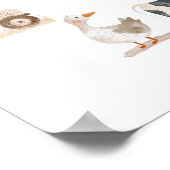 農業動物納屋周囲の庭ニュートラルベビーシャワーウェルカム ポスター (角)