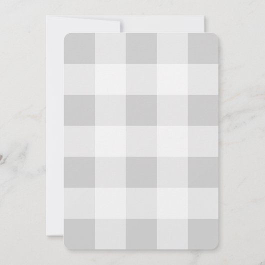 農業動物納屋周囲の庭バーチャル赤ちゃんシャワー 招待状 (裏面)