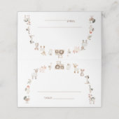 農業動物納屋周囲の庭ベビーシャワー プレイスカード (外部開封)